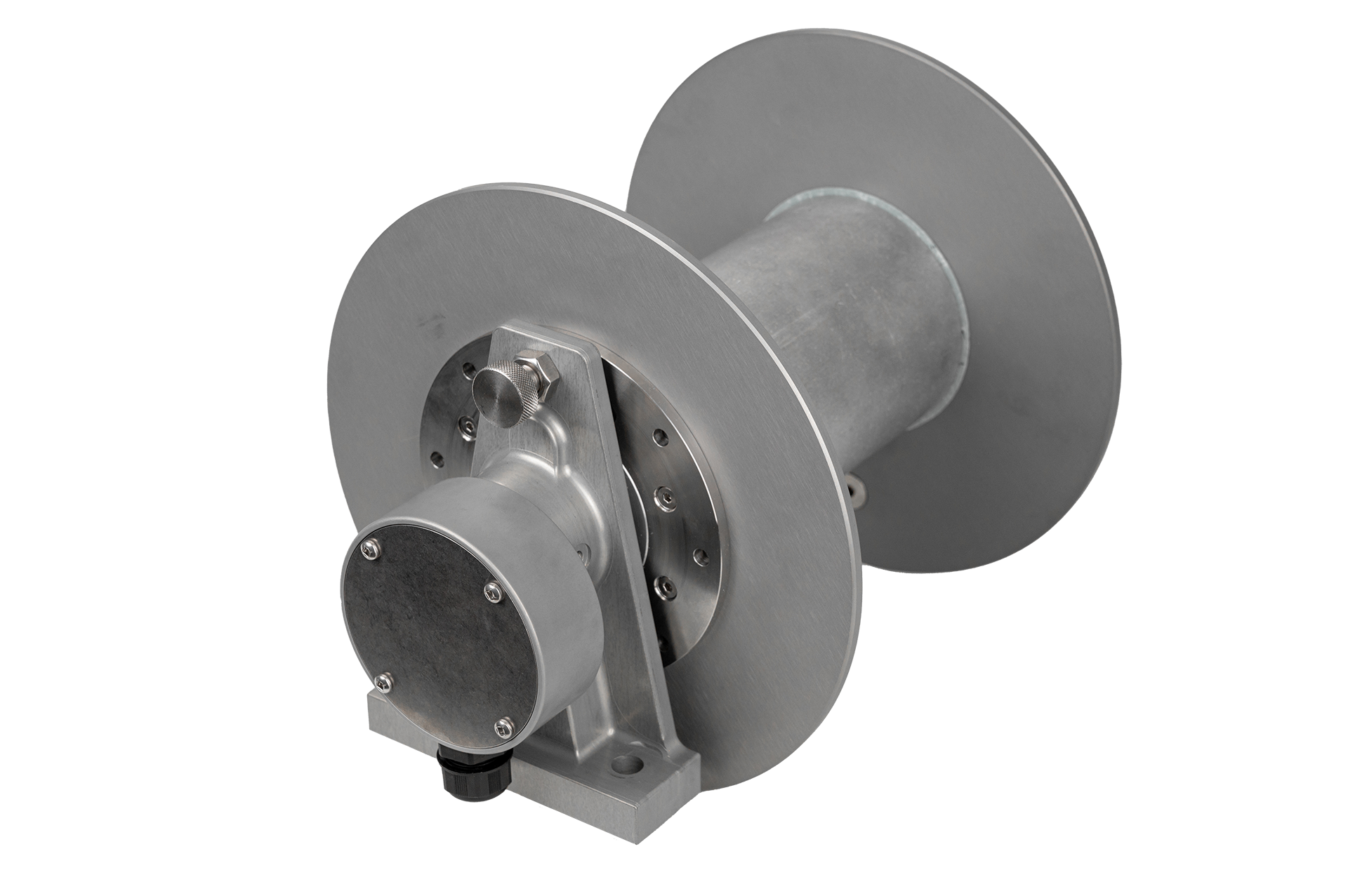 Revel Industries – Stainless Steel Reel Stainless steel reel featuring a durable metal housing and a robust metal shaft, designed for strength and longevity